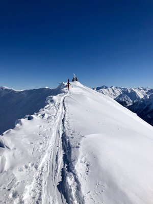 Wunderschöner Gipfelgrat zum Glaitnerhochjoch